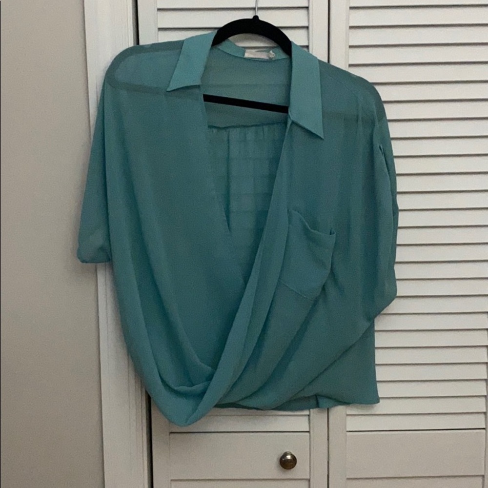 LUSH sheer cross shirt